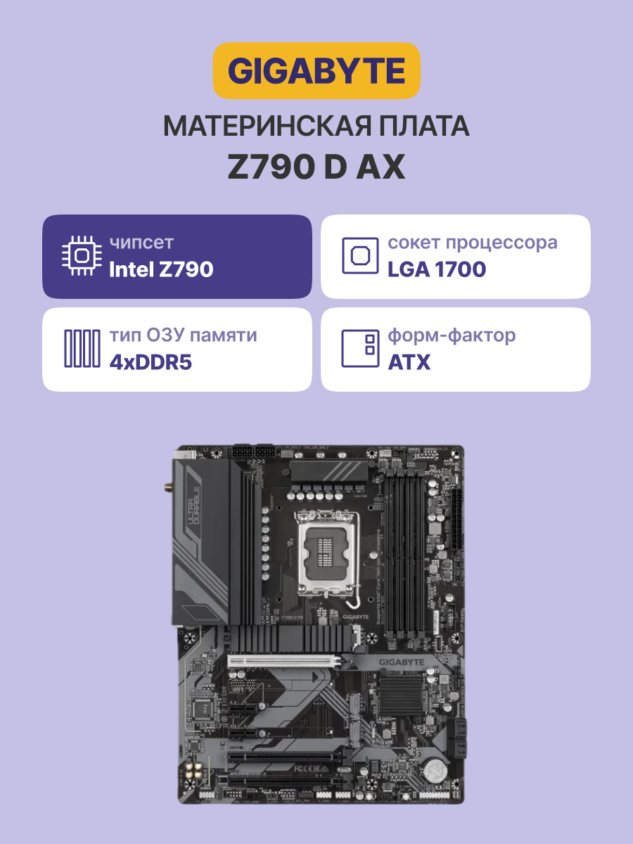 Материнская плата GIGABYTE Z790 D AX