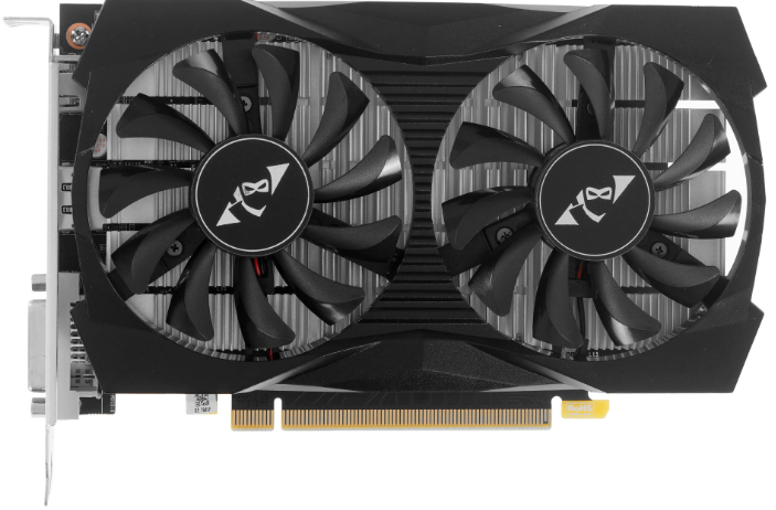 Видеокарта Sinotex GeForce GTX 1050 Ti Ninja (PCI-E 3.0, 4096 MB, GDDR5, 128 bit, Base: 1290 MHz, Boost: 1392 MHz, 7000 MHz, 14nm, GP107-400, 768/48/32, БП от 400 Вт, активное охлаждение с 1 вентилятором, полноразмерная, двухслотовая, длина 220 мм, Direct